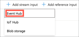 Add stream analytics input