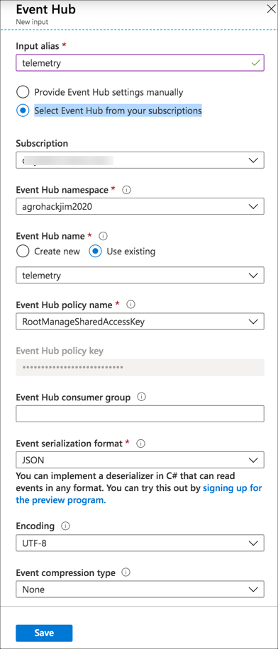 input details