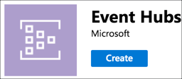 The create event hubs button