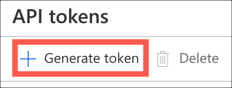 The generate token button