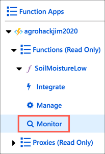 The monitor menu option