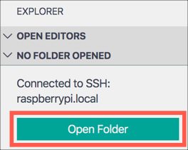 The open folder option