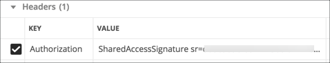 The auth header set in Postman