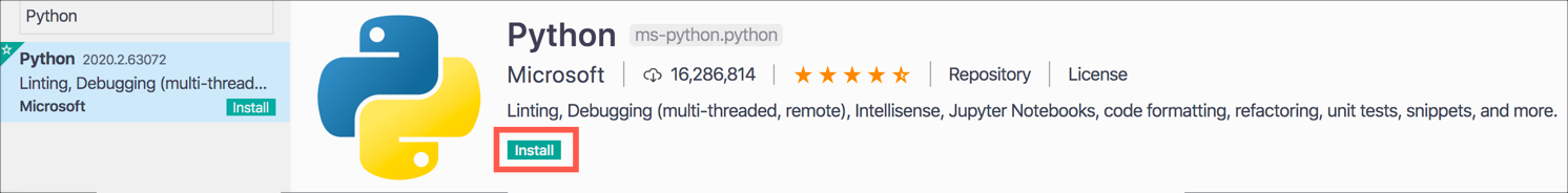 The python extension