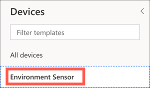 Selecting the device template