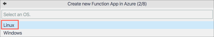 Selecting linux as the OS