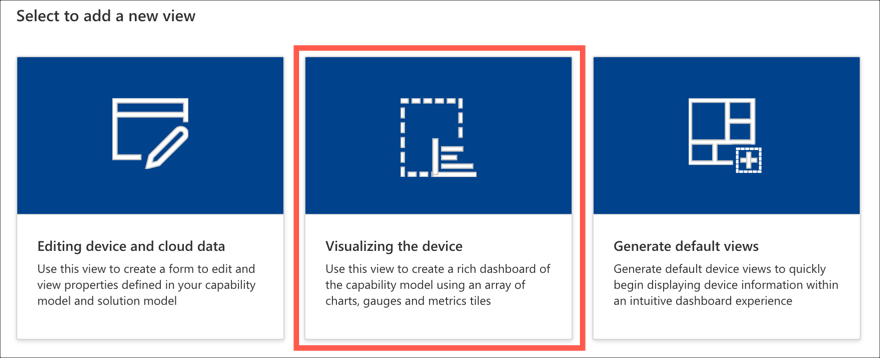 Selecting the view type